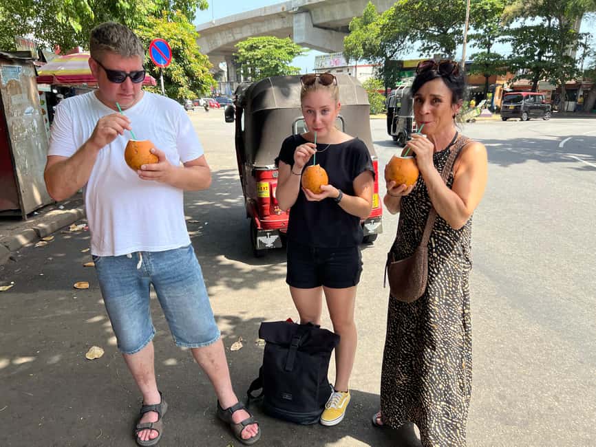 From Negombo: Colombo City Tour by Tuk Tuk with Hotel Pickup - Tea tasting and the food finish: what’s included vs what you pay