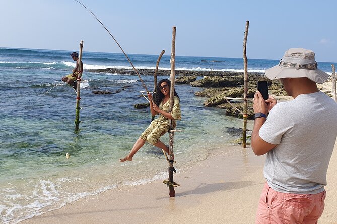 Galle day tour - Colombo to Galle trip - All Included - Weligama’s stilt fishermen and Jungle Beach: coastal views, with footwear needed